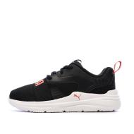 Schwarze/weiße/fuchsiafarbene Puma Soft Wired 2 Sneaker für Mädchen