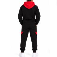 Schwarz/Rotes Champion-Hoodie-Set für Jungen Ansicht 2