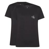 Lote de 2 camisetas negras de mujer Calvin Klein Jeans Mono logo
