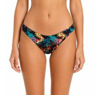 Braguita de bikini negra con estampado floral para mujer de Happy & Co, estilo brasileña barato