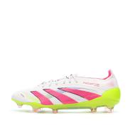 Chaussures de Foot Blanc/Rose Homme Adidas Predator Elite FG pas cher