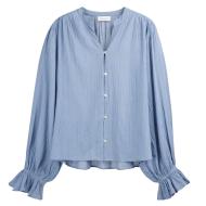 Blouse Fluide Bleu Femme Teddy Smith Swan pas cher