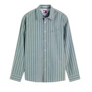 Camisa verde de hombre Tommy Hilfiger de popelín ver 3
