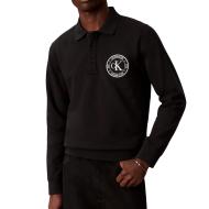 Polo Noir Homme Calvin Klein Jeans Terry