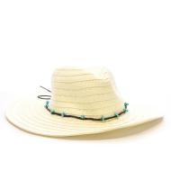 White wide-brimmed straw sun hat by Via Lorenzo Fedora Photo of the Espace des Marques %store% store - view of %key%