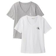 T-Shirt Gris/Blanc Femme Calvin Klein Jeans LV047C906G