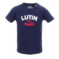 T-shirt Marine Garçon Monsieur T-shirt Lutin de Noel pas cher