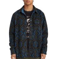 Camisa de abrigo negra/azul con estampado para hombre O'Neill Superfleece
