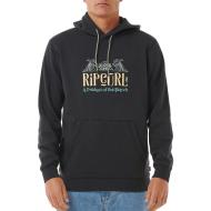 Sudadera con capucha negra para hombre Rip Curl Down Line barato