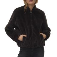 Veste Fausse Fourrure Marron Femme Vero Moda Jaliga pas cher