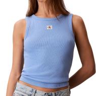 Calvin Klein Jeans Women’s Blue Tank Top with a Woven Label
