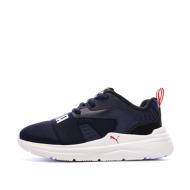 Puma Soft Wired 2 Sneaker für Jungen in Marineblau/Weiß/Rosa