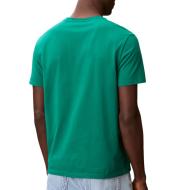 T-Shirt Vert Homme Calvin Klein Jeans Badge L4G vue 2