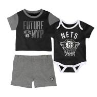 Black/Grey Brooklyn Nets NBA Baby Set affordable