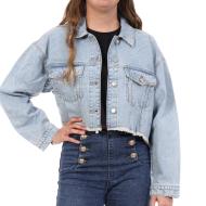 Jennyfer Women's Blue Jean Jacket VROPY