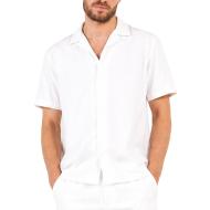 Camisa blanca de hombre RMS26 de seersucker barato
