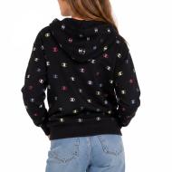 Sudadera con cremallera negra para niña Champion Full ver 2