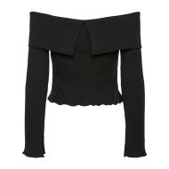 Camiseta negra de mujer Pieces Jazmine ver 2