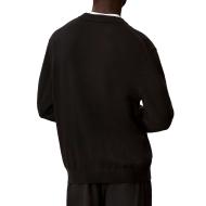 Pull Noir Homme Calvin Klein Jeans Crwn vue 2