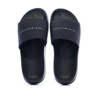 Zapatillas de lona azul marino para hombre de Tommy Hilfiger Textu ver 3