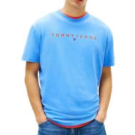 T-Shirt Bleu/Rouge Homme Tommy Hilfiger Reg Linearss