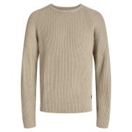Beiger Herren-Strickpullover „Pannel“ von Jack & Jones