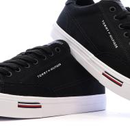 Baskets Noires Homme Tommy Hilfiger Vulc Core Rwb vue 7
