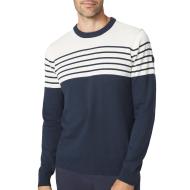 Pull Marine/Blanc Homme TBS TOBIERON pas cher