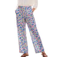 Pantalon fluide Bleu/Jaune/Orange Femme Vero Moda Lucy pas cher
