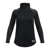 Camiseta negra de manga larga Under Armour Tech Graphic Half Zip para niña barato