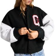 Schwarze Jacke Frau Converse Retro günstig