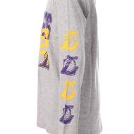 Boys NBA Lak LOS ANGELES LAKERS Grey Long Sleeve T-Shirt Photo of the Espace des Marques %store% store - view of %key%