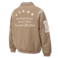Chaqueta Converse Bomber Luxe Varsity, Beige, Hombre ver 2