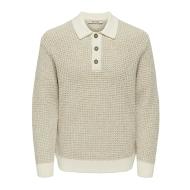Only &amp; Sons Salf Polo de manga larga para hombre Beige barato