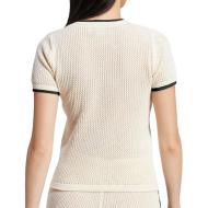 T-Shirt Beige/Noir Femme Adidas JD1076 vue 2