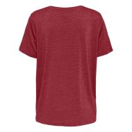 Camiseta roja Only Harly para mujer ver 2