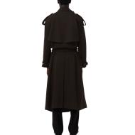 Langer Trenchcoat Braun Unisex Lacoste Runway Wooll Ansicht 2