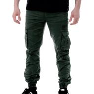 Pantalon Cargo Vert Foncé Homme Paname Brothers Carlos