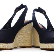 Women's navy sandals Tommy Hilfiger Wedge Photo of the Espace des Marques %store% store - view of %key%
