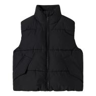 Girl's Name it Mole Black Sleeveless Down Jacket affordable