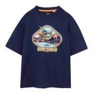 T-Shirt Bleu Garçon TimberlandT60433