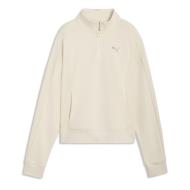 Sweat À Capuche Écru Femme Puma Relaxed pas cher