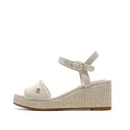 Sandalias de tacón beige para mujer Tommy Hilfiger Wedgeee