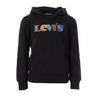 Sweat à Capuche Noir Garçon Levi's 9ED478 pas cher