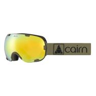 Khakifarbene Skibrille mit goldfarbenem Spiegelscheibeneinsatz, unisex, Cairn Spirit Spx3 Mat Khaki