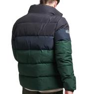 Doudoune Noire/Vert/Marine Homme Superdry Vintage Retro vue 2