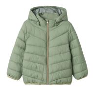 Girl's pale green down jacket Name it Monay