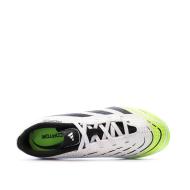Chaussures de Foot Blanc/Noir/Jaune Junior Adidas Predator League MG vue 4