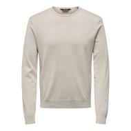 Beiger Herrenpullover „Only & Sons Life Crew Knit“