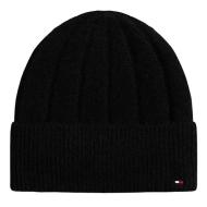 Bonnet Noir Femme Tommy Hilfiger Flag Fluffy pas cher